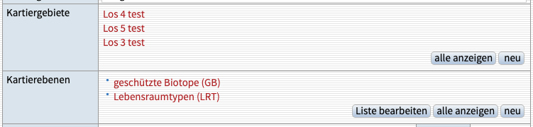 Kartiergebiete und -ebenen der Kampagne