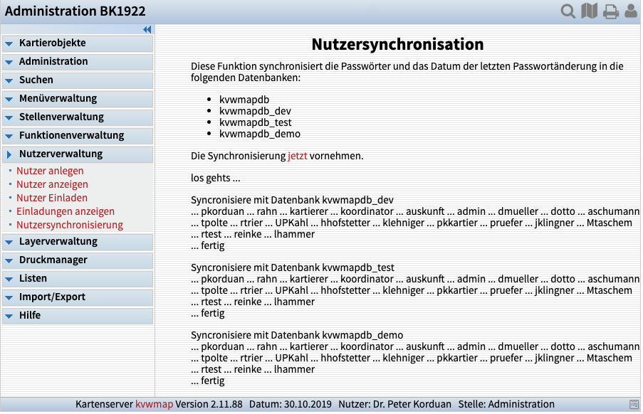 Nutzersynchronisation 